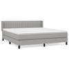 Maison Exclusive - Sommier à lattes de lit avec matelas Gris clair 180x200cm Tissu