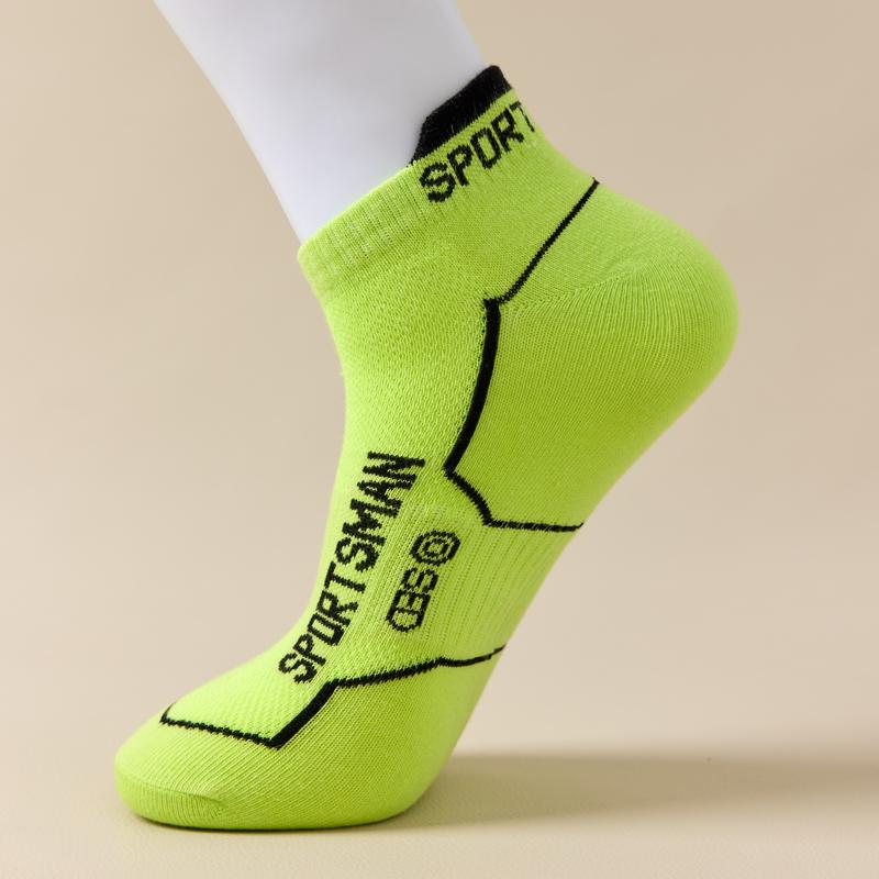 5 пар высококачественных мужских носков до щиколотки, дышащие хлопковые спортивные носки, сетчатые повседневные спортивные летние тонкие короткие Sokken, размер 38-45