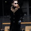 Мужская осенне-зимняя куртка большого размера с лацканами средней длины, свободная повседневная удобная теплая