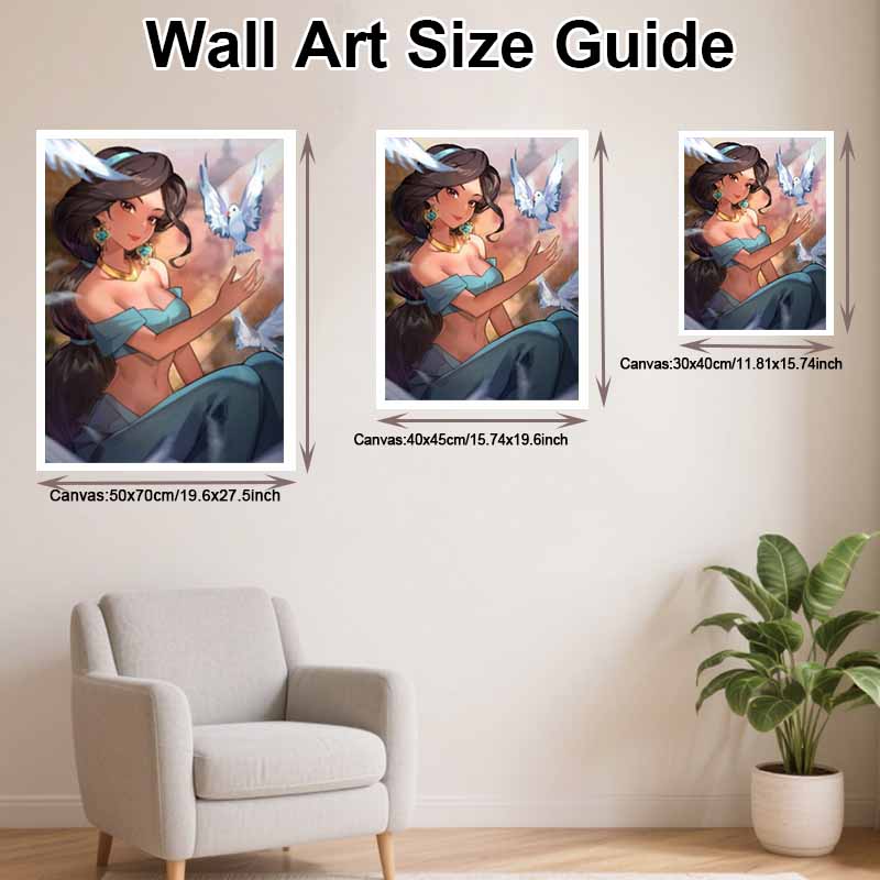 Disney Diamond Art Painting Kit Jasmine Diamond Mosaic Pictures, Wall Art Crafts, Home Decor