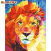 RUOPOTY Frameless Picture Animals Diy Painting By Numbers Kit Modern Wall Art Canvas By Numbers Calligraphy Painting For Home Decors