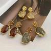 Fashion Pendant Earrings Trend Vintage Geometry for Women 2022 Korean Jewelry Bohemia Acrylic Accessories Party Gift