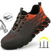 Safety Shoes Men Work Boots Steel Toe Cap Shoes Puncture-Proof Work Shoes Breathable Men Sneakers Men Footwear