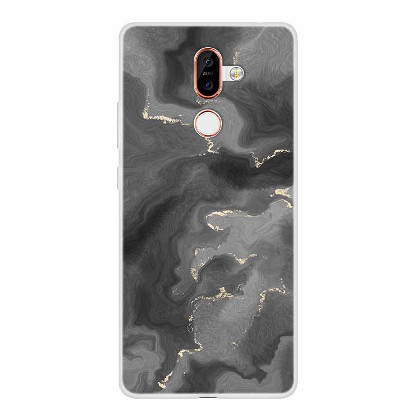 Чехол для Nokia 7 Plus Мраморный Мягкий Силиконовый Задняя Крышка Чехол для Телефона Модный Корпус Coque Nokia7 Plus Ударопрочный Fundas