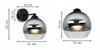 ELEGANT WALL LAMP, GLASS, CHROME LAMP, LED
