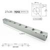 27x36 мм 1/2" BSP Внутренняя резьба 2 3 4 5 6 7 8 9 10 способов 4-12 портов Сплошной алюминиевый разветвитель коллектора для воздушного компрессора