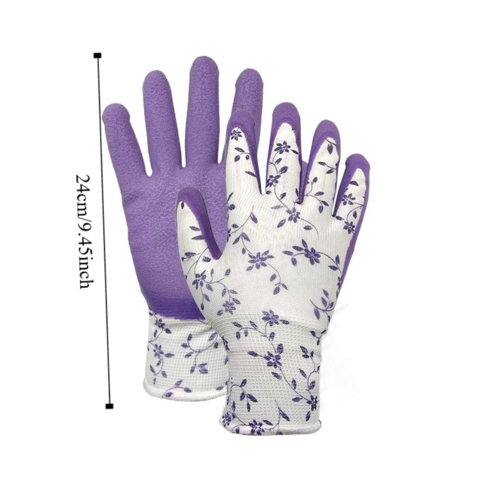 3Pairs Comfortable Gardening Gloves Breathable Working Glove Durable Latex Foam Gloves Outdoor