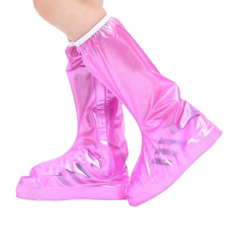 1 Pair PVC Women Shoe Covers Thickened Convenient Zipper Style Rain Protectors