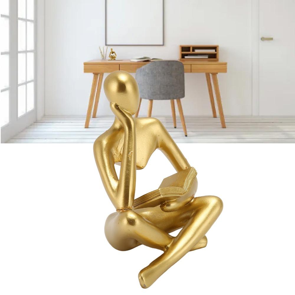 Resin Resin Thinker Desktop Statue Bookshelf Decorative Figurine Hotel Interior Display Piece