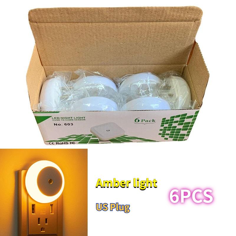 Intelligent Light Control Induction Light, Small Night Light, White Light, Blue Light, Red Light, Warm Light, Amber Light, Smart Home