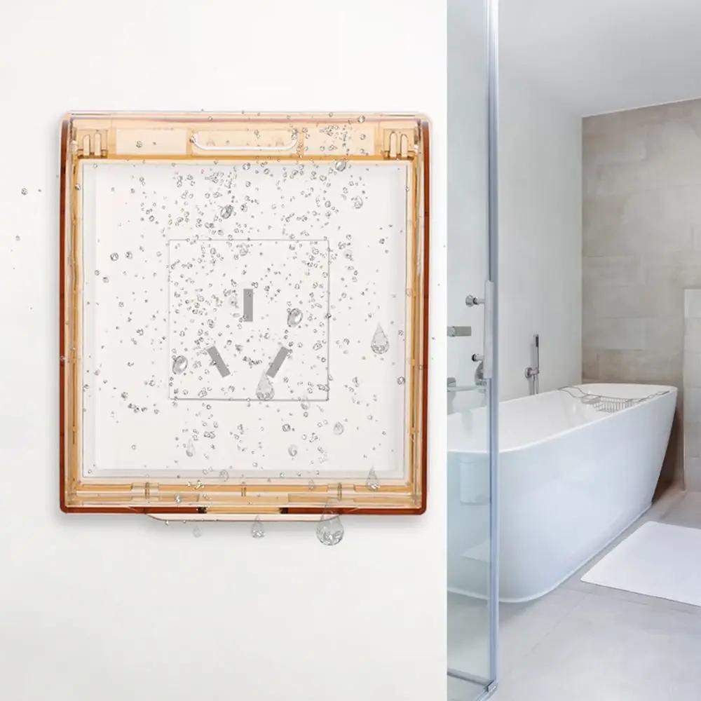 1 шт. 86 тип самоклеящаяся ультратонкая настенная розетка водонепроницаемая коробка электрическая вилка защитная крышка для настенного выключателя ванной комнаты