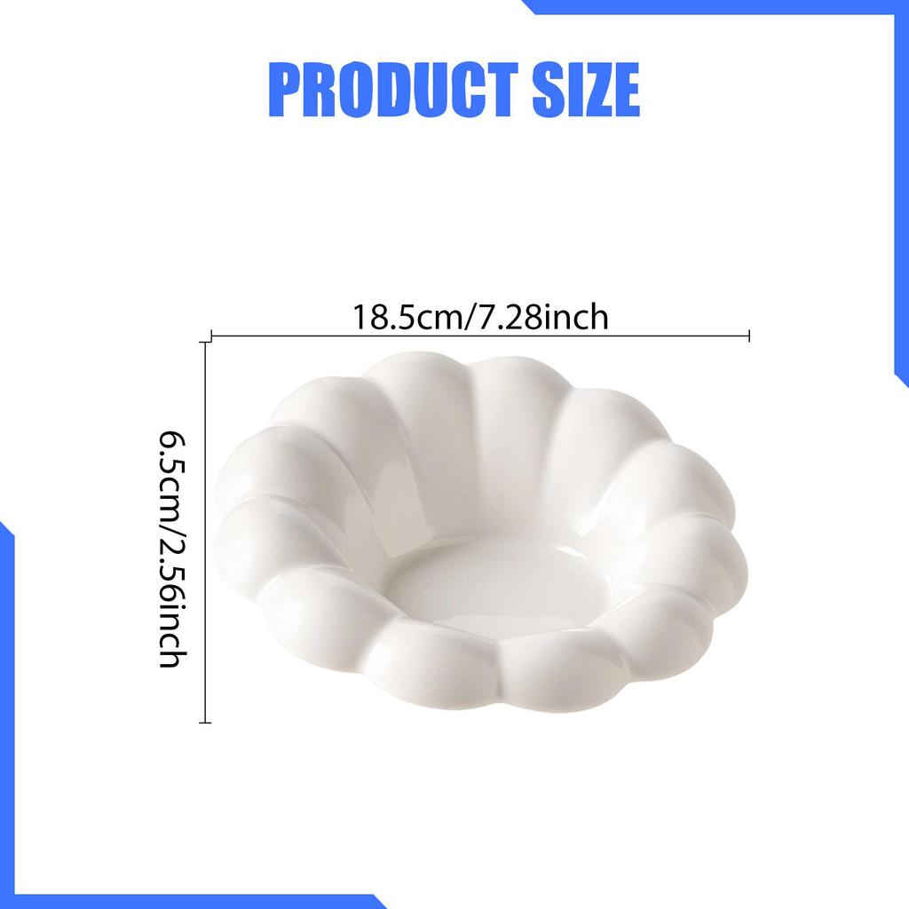 Minimalist Ceramic Decorative Tray Vanity Dish Platter Serving Bowl for Kitchen Countertop Home Decor