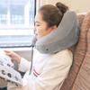 Подушка для шеи с капюшоном, Дорожная U-образная подушка, Надувная подушка с капюшоном для сна, Наружная подушка для шеи в автомобиль, для длительных перелетов