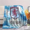 Custom Name Aston Villa2 Flannel Blanket, High quality Comfortable for All Seasons, Home Decor, Warmth and Comfort