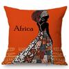 Africa Impression Theme Abstract African Dancing Woman Design Pattern Sofa Pillows Cotton Linen Exotic Stylish Car Cushion Cover