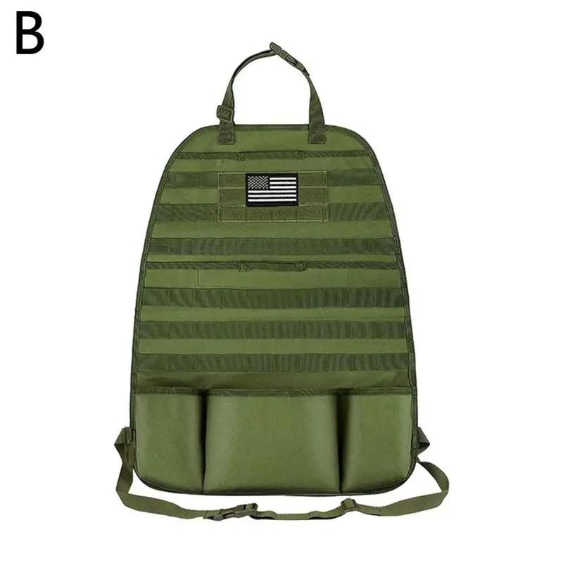 Универсальная тактическая улучшенная версия автомобильного сиденья Molle, многофункциональное защитное нейлоновое сиденье, чехол для сиденья, карман-органайзер E9W1