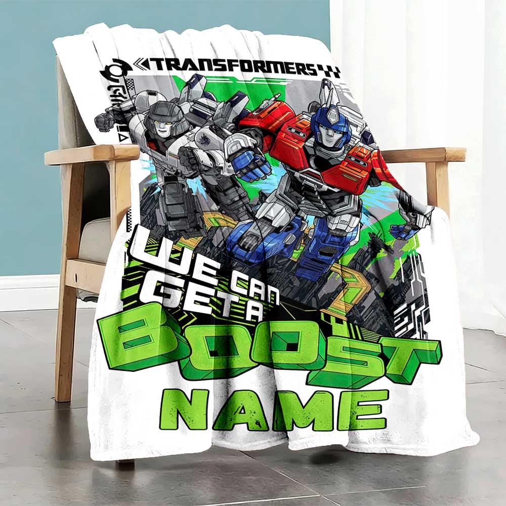 Transformers Fans (17) Personalized Name Blanket Cozy Customizable Blanket Ultra-Soft Versatile for Bed Home Decor Picnics Living Room