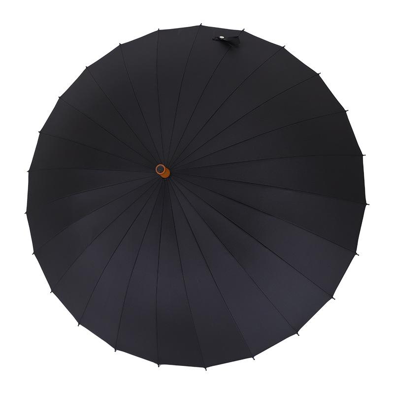 Зонт с ручкой из цельного дерева 24-Bone, защита от дождя и солнца, легкий, из роскошного волокна, с высокой плотностью, можно наносить печать