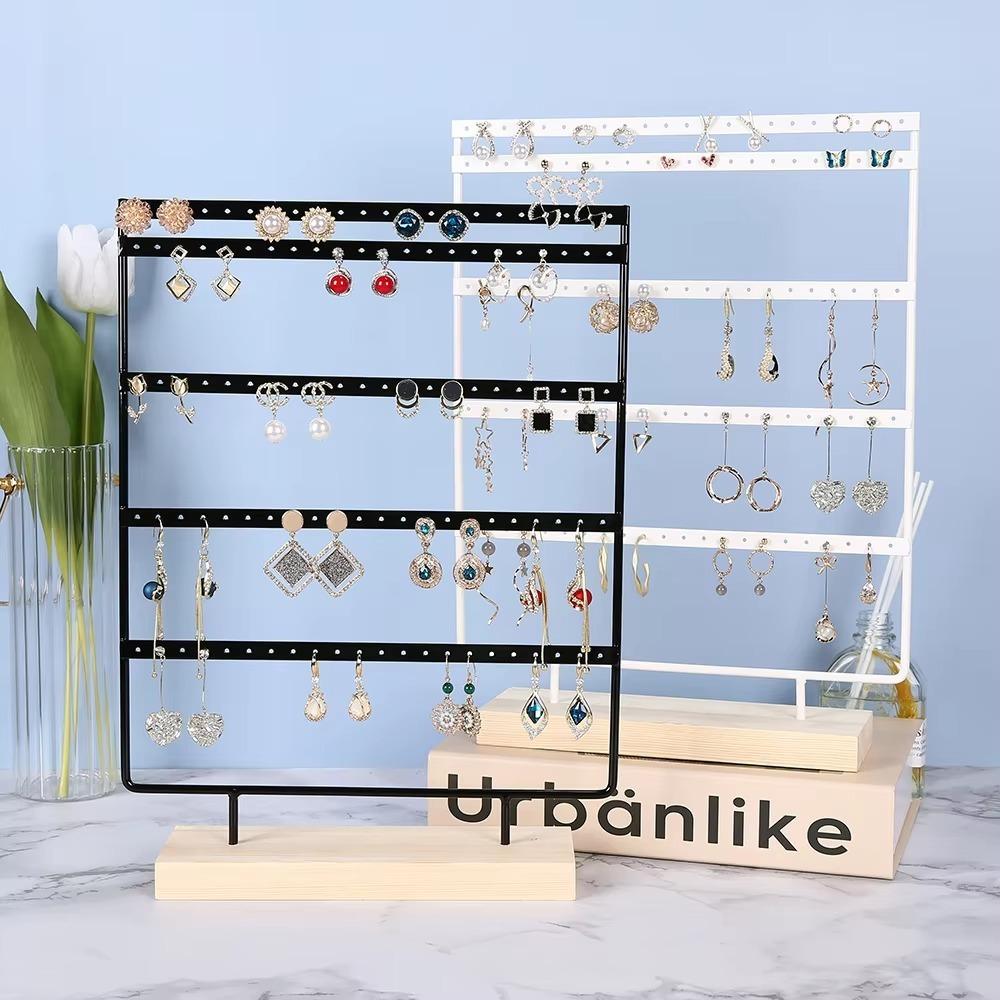 110 Holes Earring Display Holder 5-Tiers Jewelry Organizer Jewelry Storage Rack  Home Organization