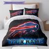 Custom Name Buffalo Bills2 Pattern Bedding Quilt Set  Home Decoration  Gift (1 * duvet cover + 2 * pillowcase  without core)