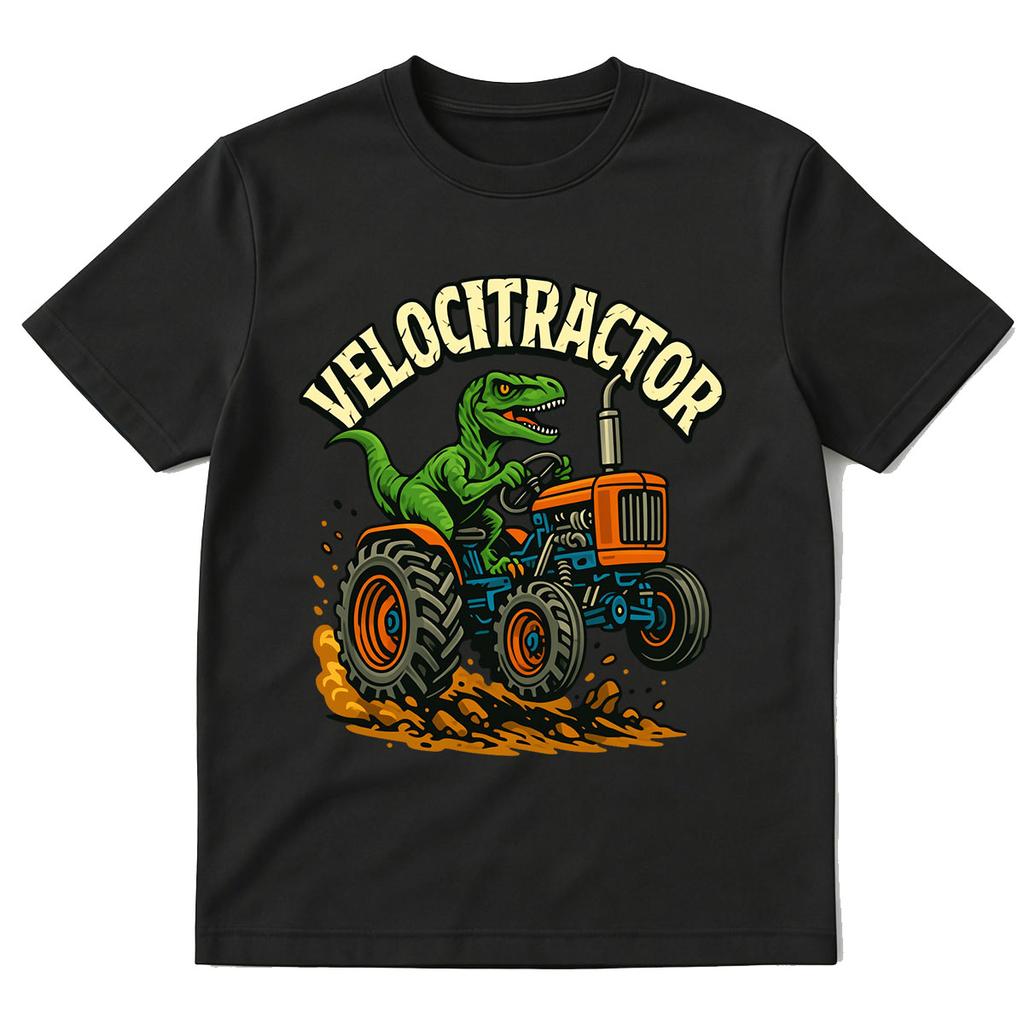 Funny VelociTractor Graphic T-shirt Men's Women Clothing Vintage T-shirts Cotton Casual Oversiz