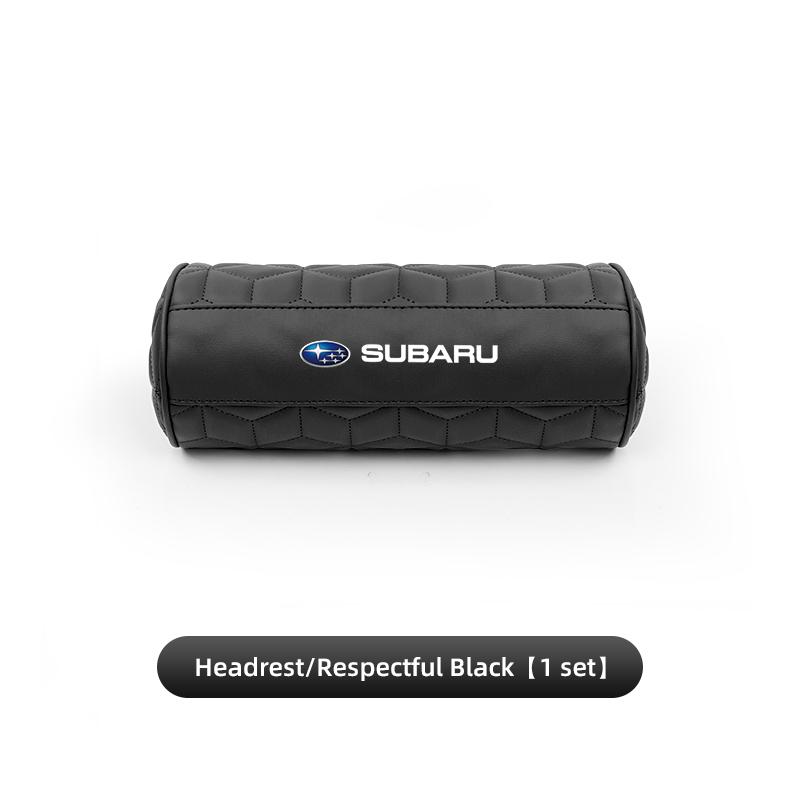 Car Neck Pillow Cylindrical Headrest Support Memory Foam For Subaru Impreza Legacy WRX STI BRZ Forester XV Outback Valve Cap Y17