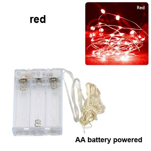 5M Copper Wire LED Tinsel Garland Battery Powered Fairy LED String Lights for Holiday Christmas Wedding Party Decor