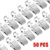 50 шт. с крючком, железный крючок для драпировки, прочный крючок для штор, зажимы для подвешивания фотографий
