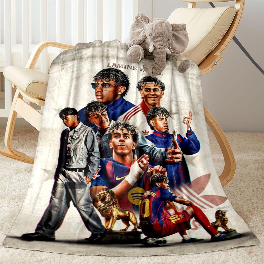 Lamine Yamal's World Cup Celebration Blanket Comfortable Great for Office Chair Sofa Picnics for All Seasons Warmthful Decor Best Holiday Gift for Fri