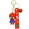 Очаровательный мультяшный брелок для пары Человек-паук Marvel, резиновые аксессуары для ключей