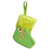 Стильный Рождественский носок с вышивкой букв, вязаный праздничный носок для детей, разноцветные праздничные носки
