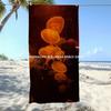 Aesthetic Orange Jellyfish Beach Towel Patterned Sunscreen And Windproof Suitable For Swimming Pool Camping Travel