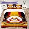 Galatasaray Pattern Bedding uilt Set uilt Cover Pillowcase Home Decoration Birthday Gift (1 * duvet cover + 2 * pillowcase  without core)56