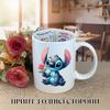 Кружка Лило и Стич Lilo & Stitch Дисней Disney с принтом керамическая чашка с надписью внутри "Happy Birthday" 330 мл