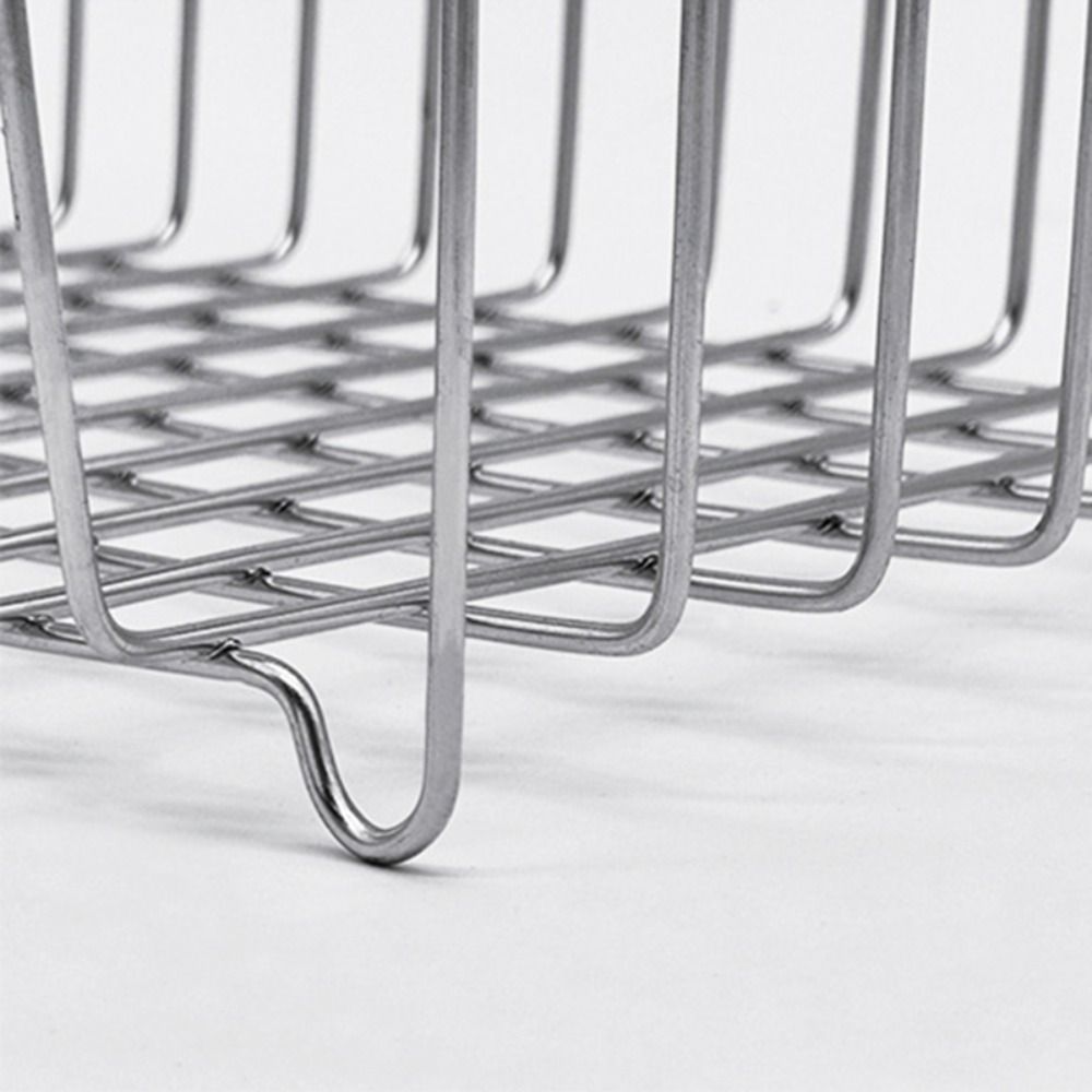 304 Stainless Steel Kitchen Drain Basket Rust-proof Cabinet Organizer Tableware Storage Rack Fruit
