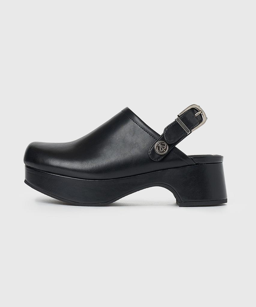 Клоги Kissa Roundy Buckle Черные M601306