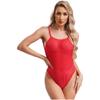 Women Stretchy Bodysuit High Cut Leotard Nightwear Backless Bodysuit Spaghetti Straps High Cut Leotard Monokini Swimwear