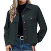 2024 Trendy Women's Casual Corduroy Crop Jacket: European & American Style Button-Up Cardigan