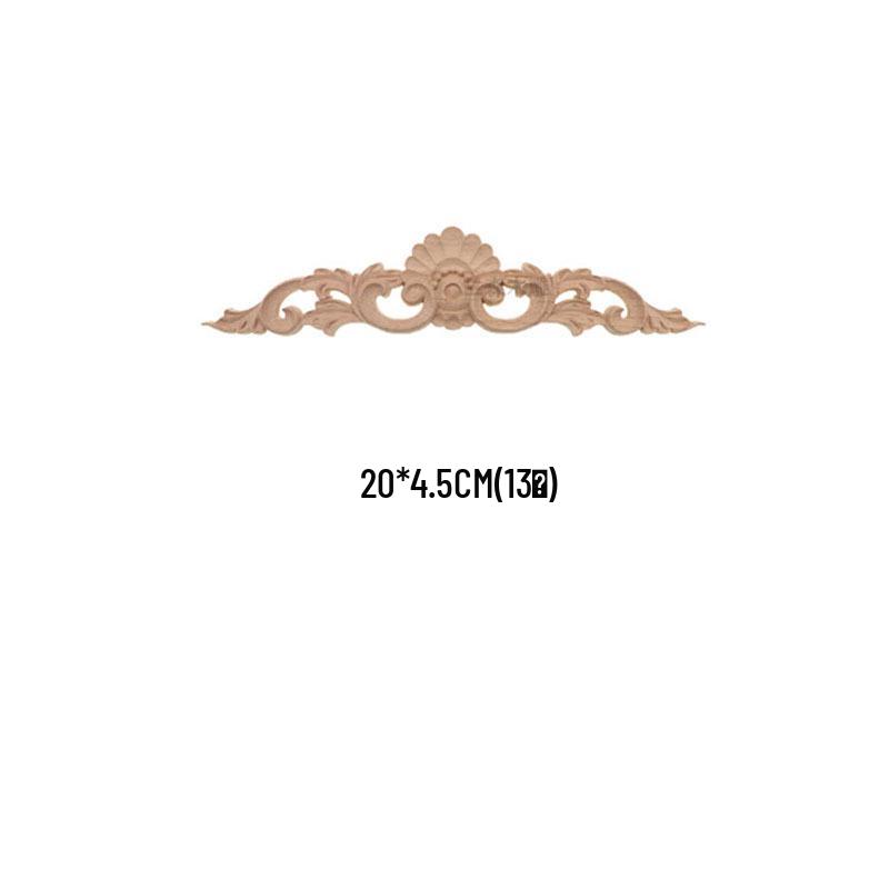 European Solid Wood Carved Floral Applique for Furniture and Doors