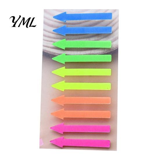 Arrow Index Tabs Tab Stickers, Translucent PET Page Markers, Removable Office Flags Colorful Sticky for Organizing Book And File Color Coded Stickers