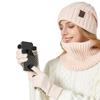 Men's Women's Thick Warm Knitted Hat Scarf Gloves Three-piece Set