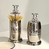 Cute Bear Toothpick Holder Cotton Swab Rod Storage Box Lipstick Organizer Box