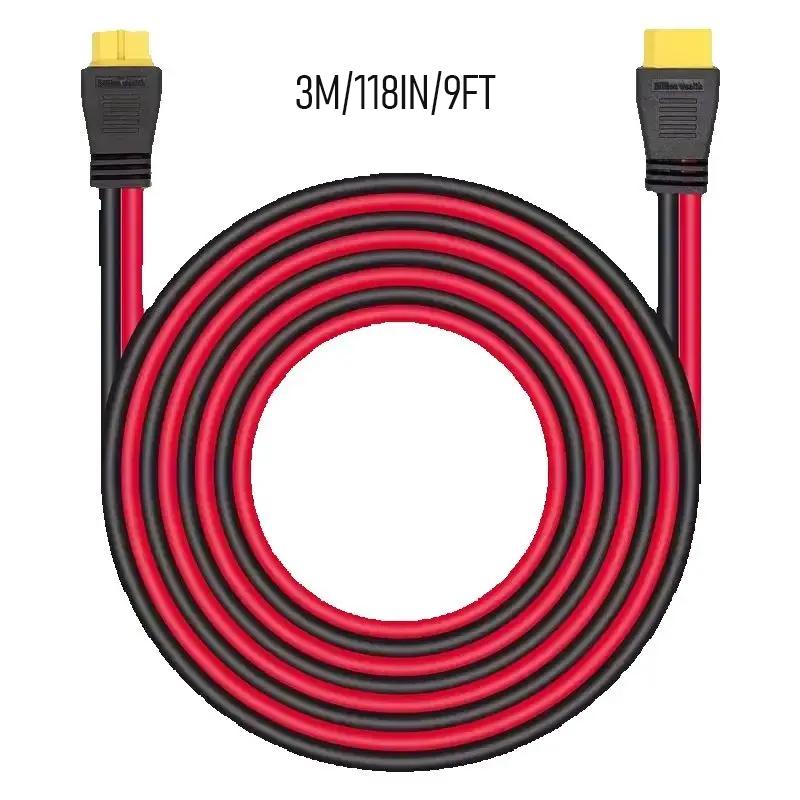 3 м/9,8 фута/118 дюймов XT60 Кабель-удлинитель для солнечной панели 12AWG Комплект кабелей-удлинителей для солнечных панелей с разъемами "мама" и "папа" для автодома, электростанции