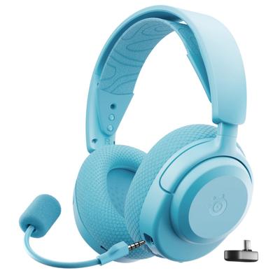 Игровая гарнитура SteelSeries Arctis Nova 3PW Aqua, Легкая, Беспроводная, Наушники закрытого типа, Совместима с ПК, PS5, PS4 и Switch, RGB
