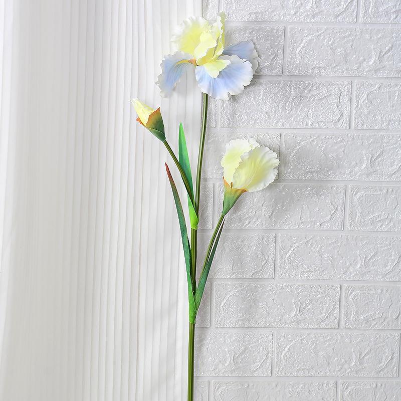 1pc Living Room Spring Decor Home Table Artificial Iris Flower Wedding Wedding Dress