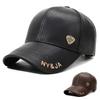 Осень Зима Мужская Бархатная Теплая Бейсболка Женская Кожаная Кепка Уличная Хлопковая Кепка