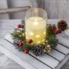 2pcs Nordic Rustic Candle Holder Ring Artificial Candlestick Garland Dinner Table