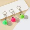 Mini Alloy Badminton Racket Keychain Pendant - Promotional Gift Toy