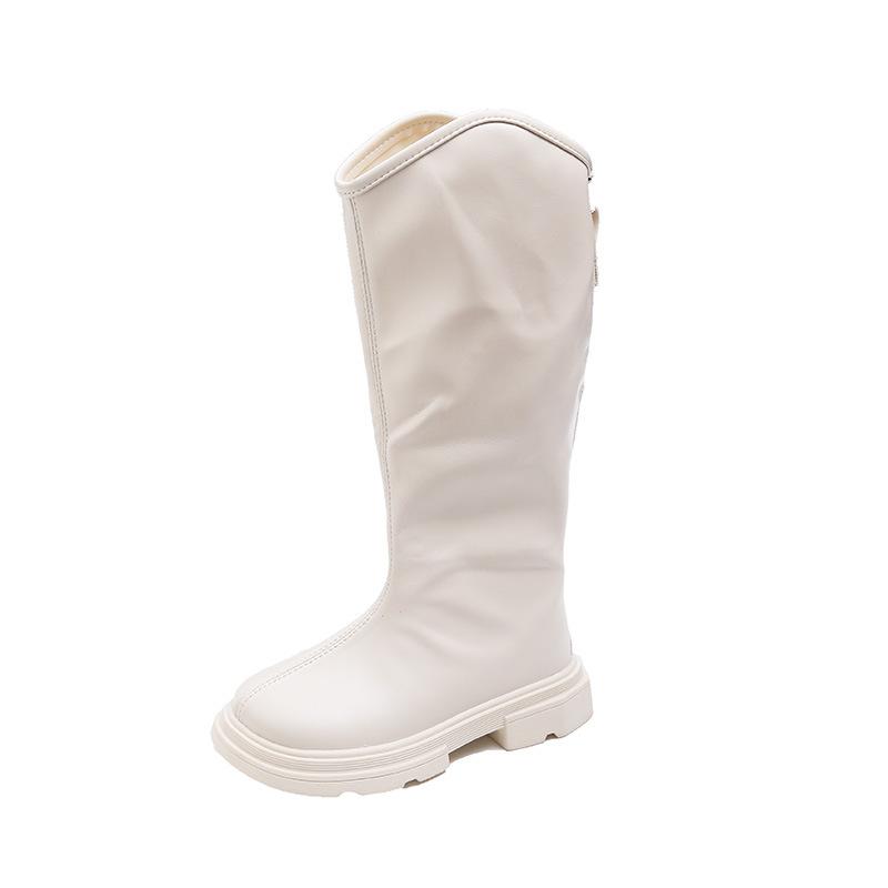 Высокие сапоги для девочек в корейском стиле, модные сапоги, элегантные, осень 2024, новые детские сапоги рыцарского размера, нескользящие детские туфли принцессы