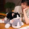 Adorable Realistic Plush Cat Doll Soft Sleeping Companion For Kids Gift In Yellow White Gray And Black Colors
